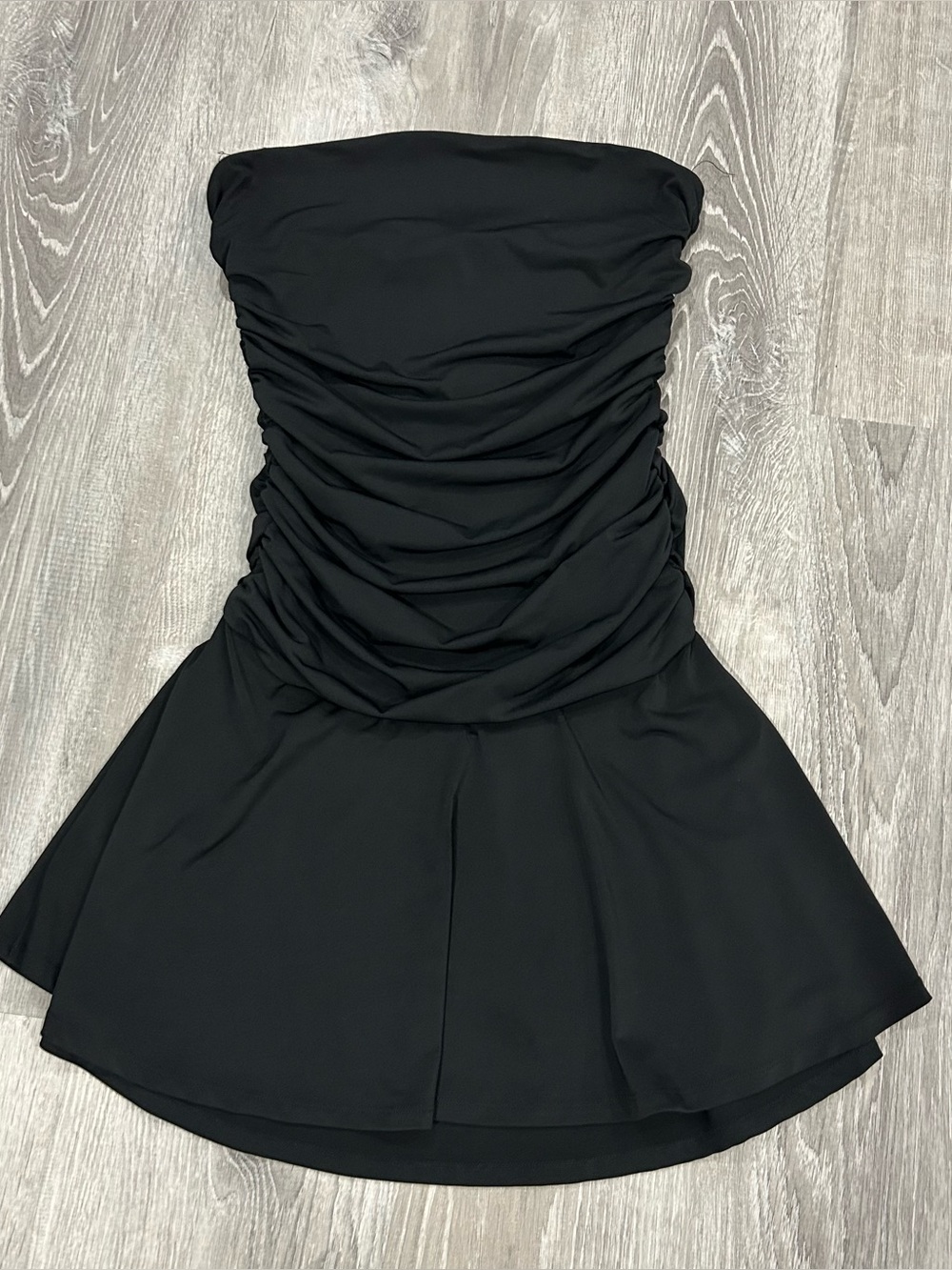 Camila Coelho Revolve Black Ruched Mini Dress Size S